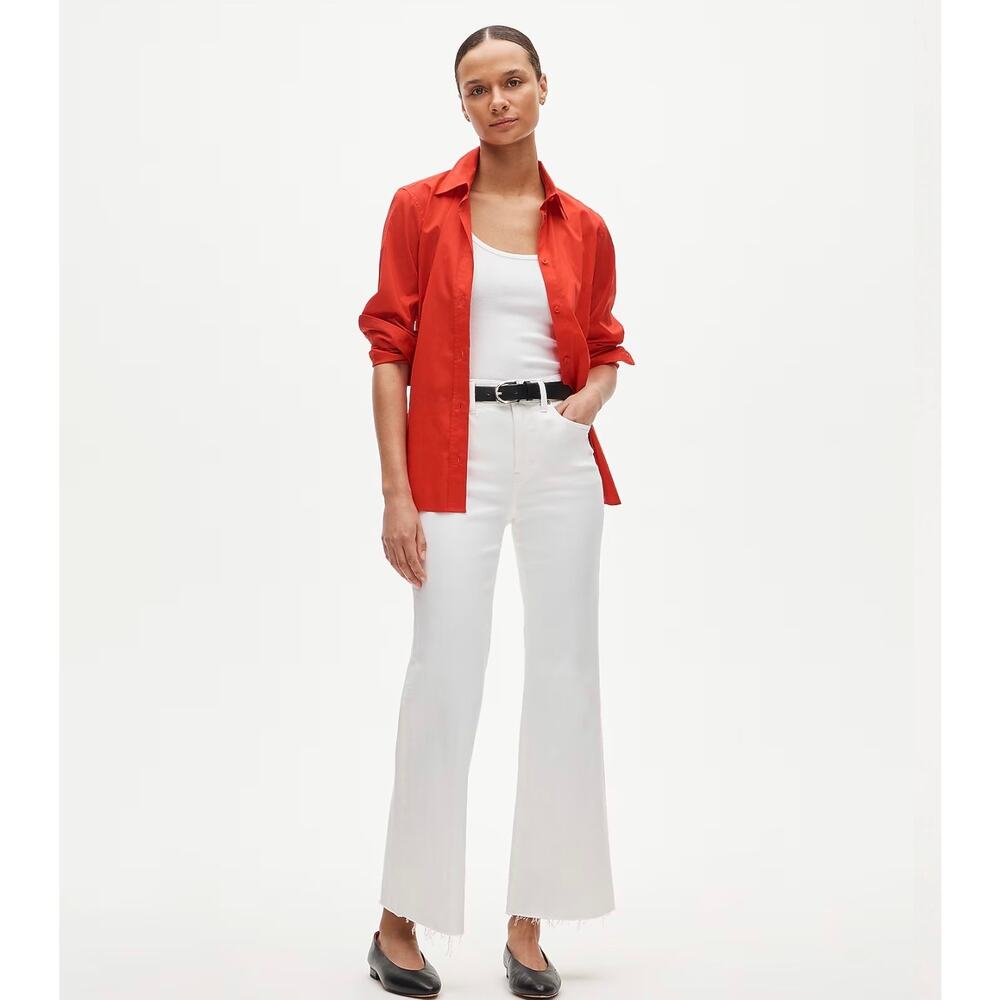 J. Crew Charley kickout cropped jean in super-stretch White NWT size 29P